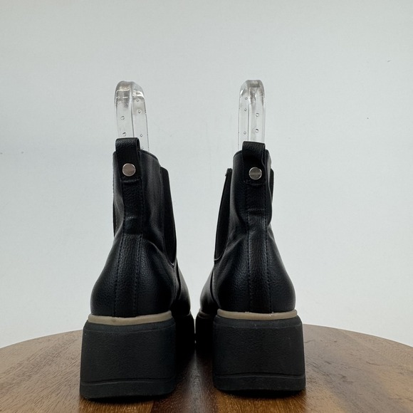 Womens Dr Scholls Nice Max Up Black Faux Pull On Wedge Chelsea Boots Size 6.5 M - Picture 6 of 8